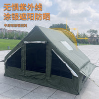 Inflatable Outdoor Camping Tent with Double Doors, Large Space, Sun Protection for 3-5 People