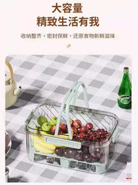 Portable Insulated Lunch Box with Drain Hole and Ice Pack for Outdoor Camping Picnics