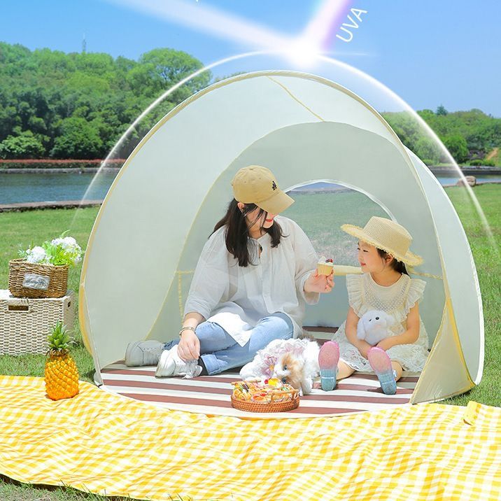 Pop-Up Camping Tent for 2-3 People, Portable Outdoor Beach Sun Shelter