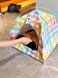 Pet Tent Bed for Cats and Small Dogs, Breathable Four Seasons Universal Removable Washable