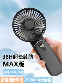 Portable Handheld Fan with LED Flashlight, Rechargeable Personal Fan for Travel, Desk, and Neck, Long-Lasting Battery