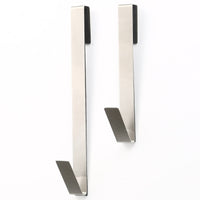Stainless Steel Over-the-Glass Door Hook for Bathroom, Removable No-Drill Metal Hanger