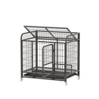 Heavy-Duty Square Tube Pet Dog Crate with Storage Top for Small to Large Dogs