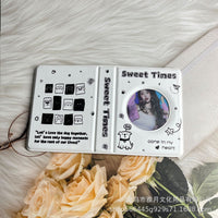 Korean Ins Style Black and White Graffiti Mini Photo Album for 3-inch Instax Photos Kpop Photocards