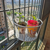 Extra Large Balcony Railing Planter, Iron Art Hanging Flower Pot for Windowsill and Succulents, Indoor/Outdoor Use