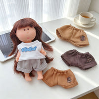 14cm Potato Doll Clothes T-Shirt and Shorts Set