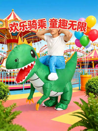 Inflatable Dinosaur Rider Costume for Halloween & Parties