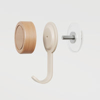 Solid Wood Adhesive Hooks for Bathroom Tissue Dispenser, Strong Bearing Capacity, Walnut Finish