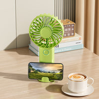 Mini Handheld Portable USB Rechargeable Fan with Long Battery Life and Strong Airflow for Desk and Office