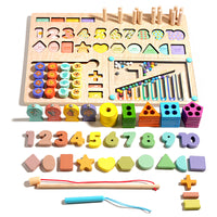 Montessori Smart Board Puzzle for Toddlers 0-3 Years - Educational Wooden Toy for Early Learning