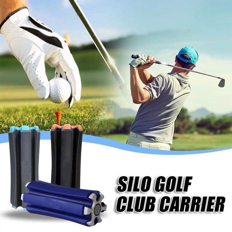 Golf Club Storage Rack Swing Practice Set with Ball Tee Clip