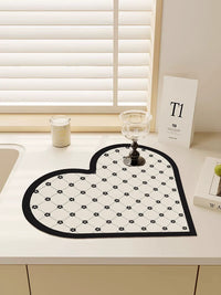 French Diatomaceous Earth Absorbent Mat for Kitchen Countertops and Coffee Machines