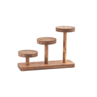 Walnut Multi-tier Desktop Storage Shelf for Cosmetics and Collectibles