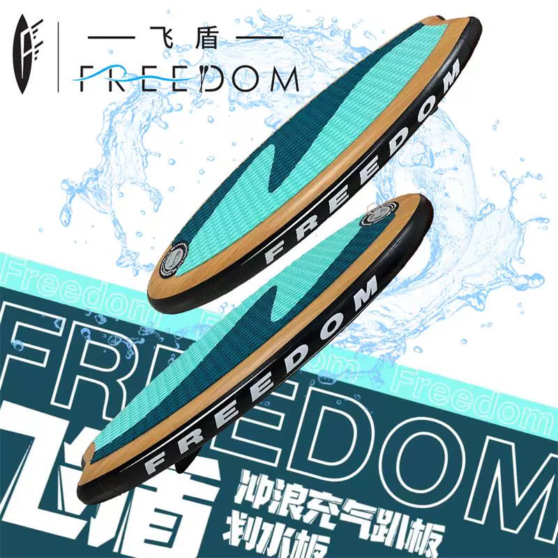 Inflatable Surfboard for Beginners, Adults, and Kids - Swimming Paddle Board with Hand/Foot Paddles