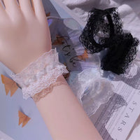 Lolita Lace Cuffs Sweet Arm Sleeves Wristbands for Women