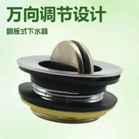 Bathtub Shower Room Zinc Alloy Flip-Flop Universal Drain with Anti-Odor and Anti-Clog Medium Hose