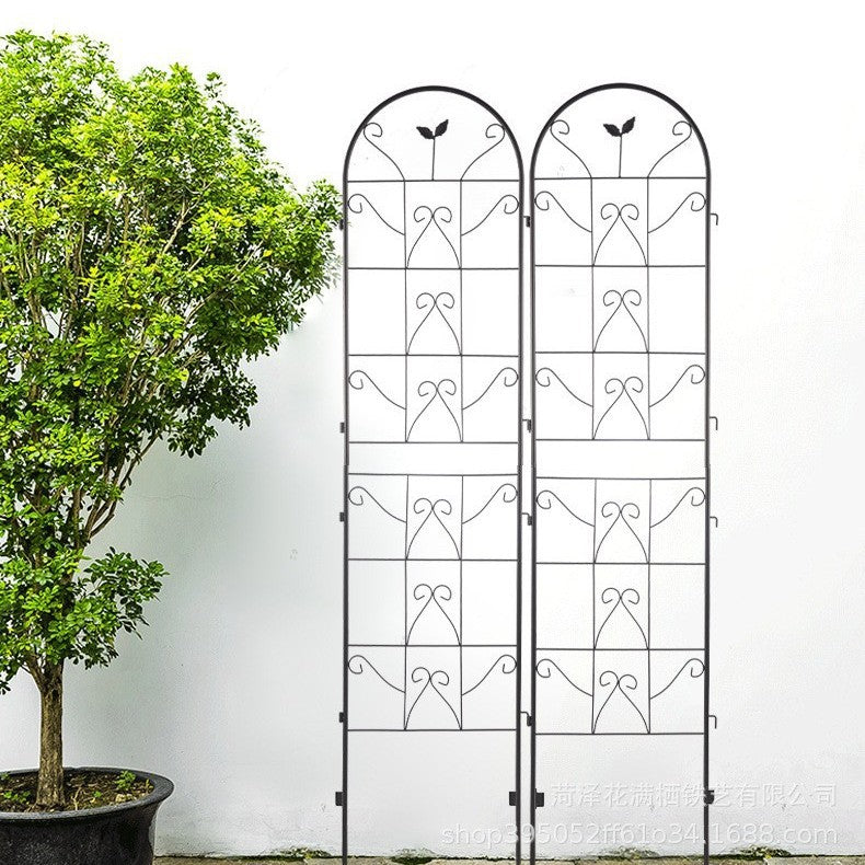 Iron Art Garden Trellis for Climbing Plants, Outdoor Decorative Screen for Clematis Roses