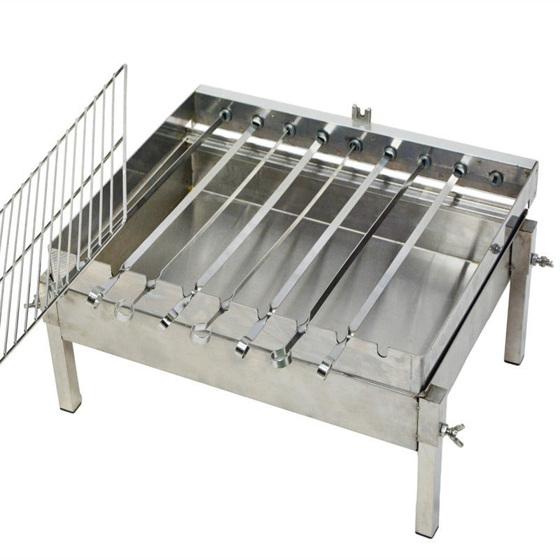 S9 Premium Stainless Steel Automatic Rotating BBQ Grill for Home Outdoor Electric Charcoal Roaster