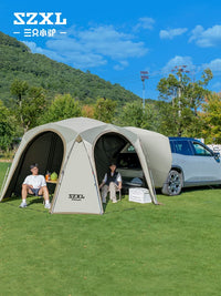 Three Little Donkeys Automatic Black Glue Canopy Tent Outdoor Dome Camping Sunscreen Car Tail Living Room Quick Open Aluminum Alloy