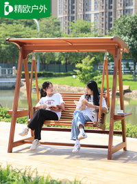Solid Wood Swing Chair for Patio Garden and Outdoor Relaxation - Double and Triple Seater Swing Rocker