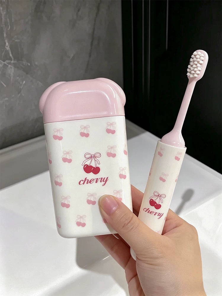 2-in-1 Portable Travel Toothbrush and Mouthwash Cup Set for Kids