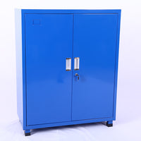 Heavy Duty Metal Workshop Tool Cabinet Thickened Auto Repair Storage Cabinet Double Door with Lock Parts Organizer