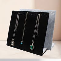 Velvet Jewelry Display Stand for Earrings and Necklaces, Desktop Organizer for Retail and Home Use