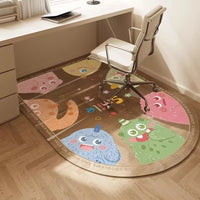 Cartoon Transparent PVC Chair Mat for Hard Floors - Non-Slip & Stain-Resistant Desk Chair Mat for Home Office & Study