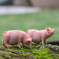 Miniature Pig Figurine for Desktop, Living Room, Garden, and Bonsai Decor