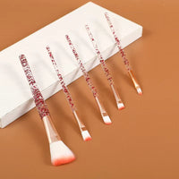5-Piece Portable Makeup Brush Set for Foundation and Eyeshadow