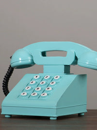 Retro Rotary Dial Telephone Model Vintage Iron Art Prop Decoration