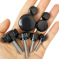 304 Stainless Steel Knurled Round Head Thumb Screws with Plastic Overmold for Adjustment M3-M10