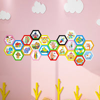 Magnetic Hexagonal Photo Frame Wall Mount Silicone Picture Frame Sticker Punch-Free Decor