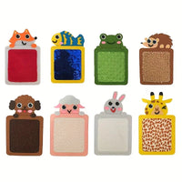 Felt Sensory Mat for Early Education, Animal Texture Hand-Eye Coordination Training Touch Pad