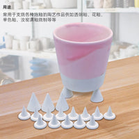 Ceramic Kiln Firing Support Set - Conical Alumina Refractory Pegs for Pottery