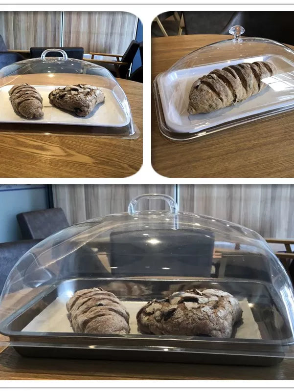 Acrylic Food Cover with Tray for Cake Display and Fresh-keeping