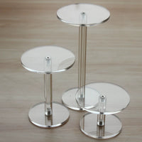 Clear Acrylic Round Display Stand for Collectibles, Cosmetics, Jewelry, and Watches