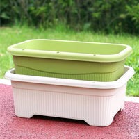 Large Rectangular Plastic Planter Box for Balcony Vegetable and Strawberry Gardening