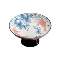Japanese Ceramic Planter with Tray for Moss Balls & Hydroponics, Desktop Zen Decor