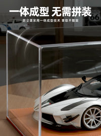1:24 Alloy Car Model Display Case with LED Lights, Dustproof Storage Box for Simulation Car Models and Collectibles