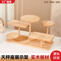 Wooden Tiered Display Stand for Jewelry, Figurines, and Collectibles