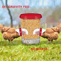 Automatic Rainproof Poultry Feeder Gravity Chicken Duck Feeder Bucket for Farm Animals
