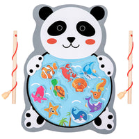 Magnetic Wooden Fishing Game Toy Set for Toddlers, Educational Parent-Child Interactive Play