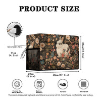 Easter Series Printed Sewing Machine Dust Cover with Cute Rabbit Design, Washable Canvas Protector