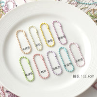 Macaron Color Beaded Chain Guka Pendant DIY Material Kit for Phone Straps & Keychains
