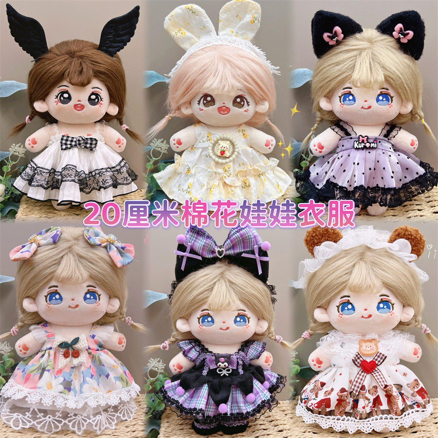 20cm Cotton Doll Sweet Lolita Dress Outfit