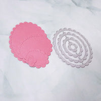 Lace Oval Carbon Steel Embossing Die for DIY Cards and Paper Crafts