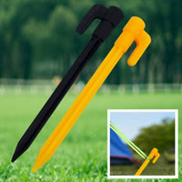 Tent Stakes for Outdoor Camping and Beach Use, Plastic Hammer Included