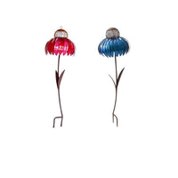Outdoor Metal Hummingbird Feeder with Flower Design