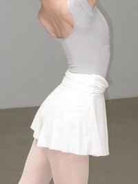 Women's A-Line Anti-Exposure Mesh Skirt for Ballet Dance, Figure Skating, Yoga, and Sports